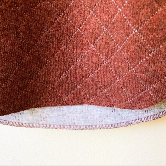 Patagonia Women's Wool Blend Diamond Quilt Henley Burnished Red Size XS - Picture 8 of 10